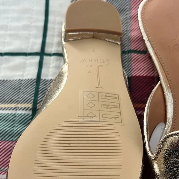 J. Crew Metallic Gold Mules - Picture 4 of 4